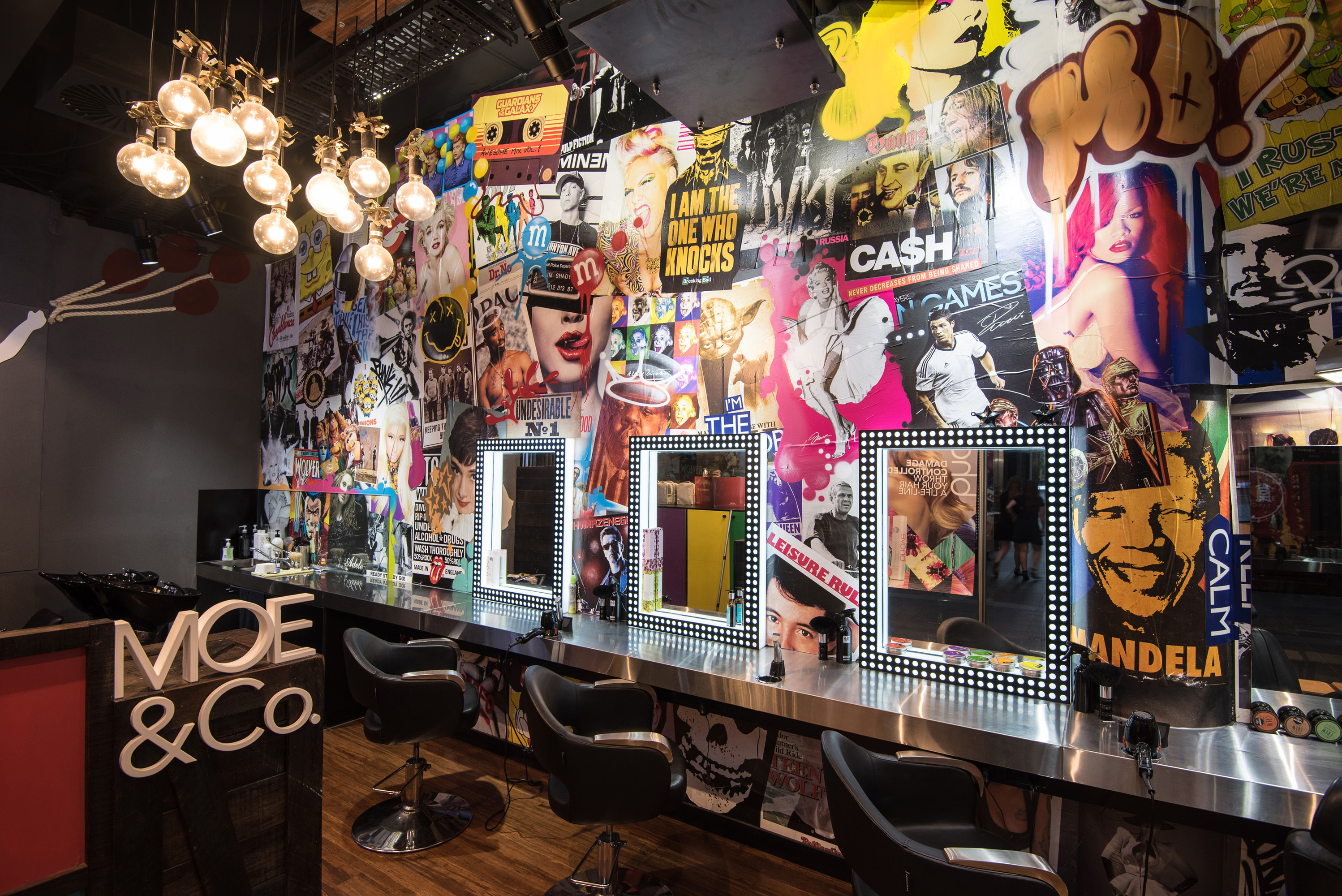 Basalt_Studio_Interior_Design_Designer_Architecture_Sydney_Shopping_Centre_Retail_Shops_Store_World_Square_Hair_Salon_Hairdresser_Barber_Moe_Co_Graffiti